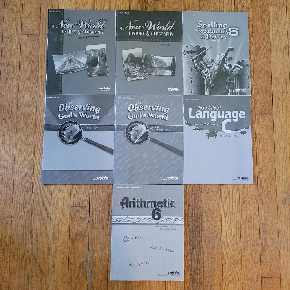 Abeka Grade 6 Teacher Answer Key‎ 7 Books History Science Math Language Spelling